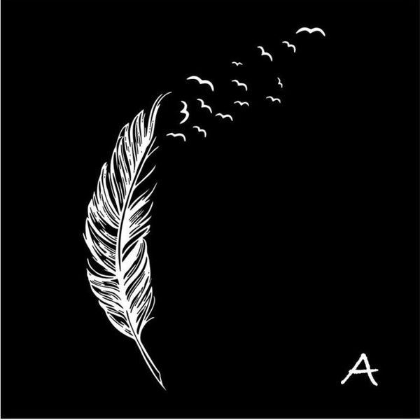 Left Right Flying Feather Wall Stickers