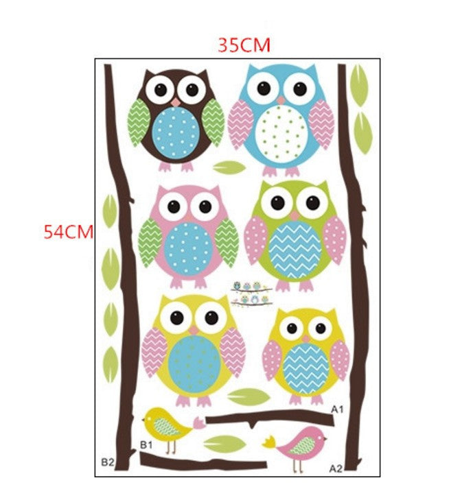 Animal Cartoon Owl DIY Vinyl Wall Sticker